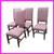 Loggia Showroom Custom Design Red Diamond Patterned + Nailhead Dining 1 thumbnail