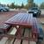 Custom Built Heavy Duty Picnic Table – Stained Outdoor Dining Table with Bench 7 thumbnail