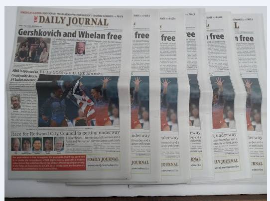 Set of 6 Simone Biles/Suni Lee "San Mateo Daily Journal" issues 8/2/24 1