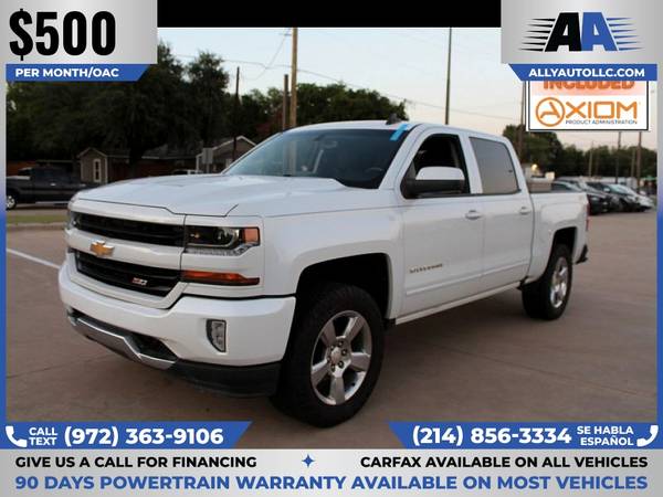 $500/mo - 2017 Chevrolet Silverado 1500 Crew Cab Z71 Z 71 Z-71 LT Pick 1