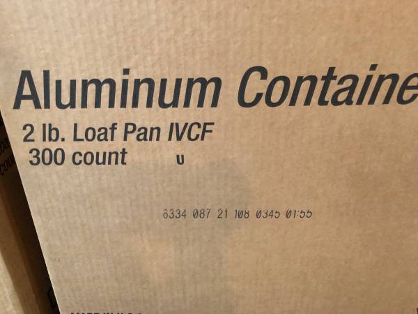 Loaf pans 2lb Aluminum Disposable 1