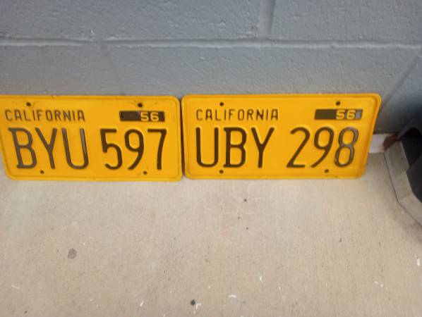 California yellow license plates 1