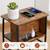 NEW 3 Tier Narrow Side Table with Charging Station 2 thumbnail