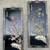 Chinese Black Lacquer Mother of Pearl Panel Set 2 thumbnail