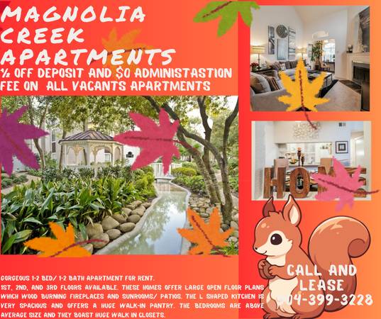 $1,205 / 1br - 845ft2 - 1Bed 1Bath Special 1/2 OFF Deposit 1 week free 0.00 Admin fee (River Ridge)63903653775106120