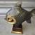 Vintage Bronze or Brass Fish Sculpture on Wooden Base 1980 3 thumbnail