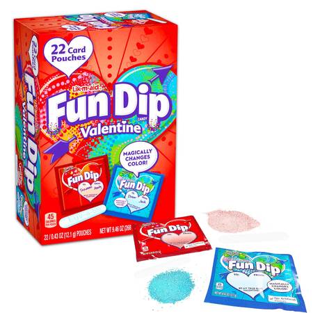 FUN DIP Valentine's Day Cards Magic Dip Candy Classroom Party Favors 1