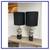 Maison Barbier Style Chrome + Marble Table Lamps, Pair 5 thumbnail