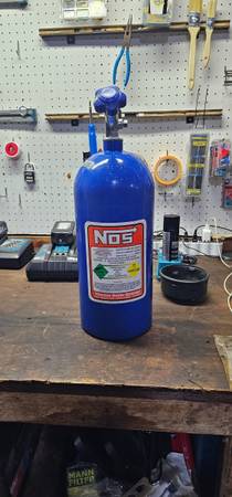 10lb Nitrous Bottle Set NX and NOS with New Gauge and extras 1