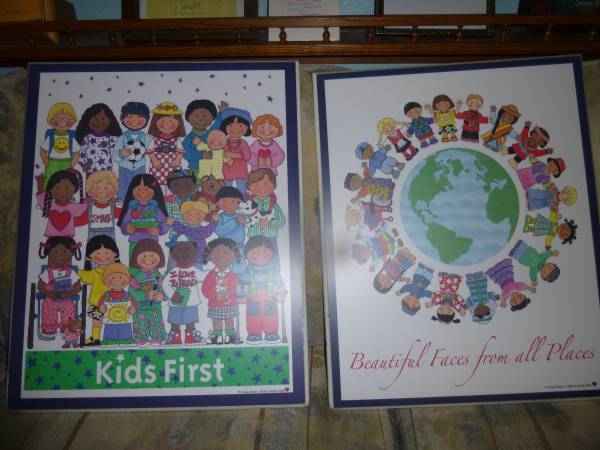 Posters; 'Beautiful Faces From All Places' & 'Kids First' 1