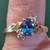 10k Yellow Gold London Blue Topaz and Diamond Ring Size 5.5 1 thumbnail
