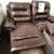 BROWN LEATHER RECLINER LOVE SEAT 3 thumbnail