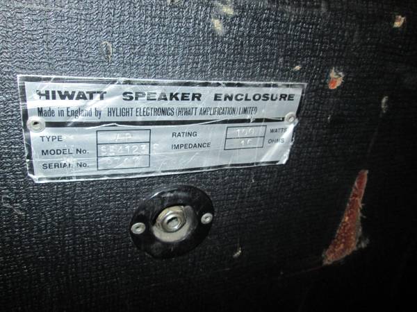 1970 Hiwatt AP 4x12 Hylight Era Cab - $1.800 (Derry, NH)63471249252353123