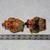 Vintage Thanksgiving Pilgrim Adorable Owl Figurines with Pumpkin and Sunflower 10 thumbnail