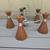MCM Metal Wood Immitation Chandelier 5 Sconces 2 thumbnail