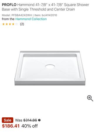 Shower pan -42*42 1