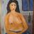 MODERNIST OIL PAINTING NUDE WOMAN INTERIOR SIGNED FRAMED 3 thumbnail