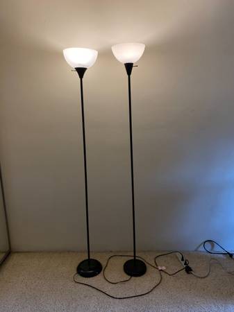 Pair of 6' Floor lamps - obo 1