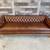 Quality leather sofa with exposed wood frame legs 6 thumbnail