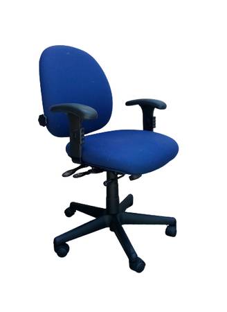BLUE FULL ADJUSTABLE OFFICE CHAIR 1