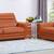 Divanitalia Orange Leather Sofa and Loveseat 2 thumbnail