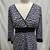 Ingredients Dark Multicolor Geometric V-Neck 3/4-Sleeve Blouse - S 1 thumbnail