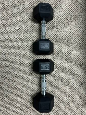 Like-New RitFit 25LB Hex Dumbbells (Pair) - Barely Used 1