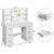 New Large Vanity Desk with LED Lighted Mirror & Power Outlet,Makeup Vanity Table 8 thumbnail