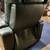 Pleather Black Recliner Chair Storage Arms  36wx43d 2 thumbnail