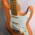 60's Strat Style Guitar, Capri Orange SSS, Hardtail, Maple fretboard & 2 thumbnail