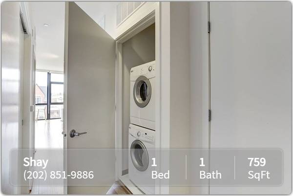 $2,260 / 1br - 759ft2 - Perfect 1 bed, 1 bath in Washington Convenient, close to everything! (Washington - Shaw -  D.C.)63895921007234121