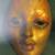 Solid Brass Mardi Gras mask hand painted souvenir from New Orleans 1 thumbnail