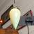 x2 Antique Vaseline Uranium Custard Glass Teardrop Pendant Light Lamp 5 thumbnail