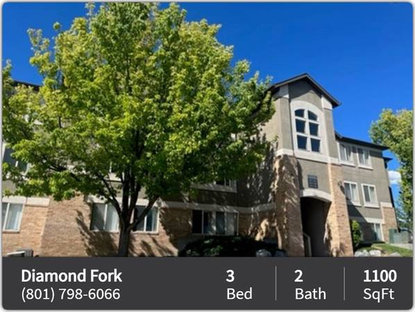 $1,499 / 3br - 1100ft2 - Don't wait! This spacious 3 bed, 2 bath will go fast! 1100 Sq Ft! (Spanish Fork - Spanish Fork)64037392069761122