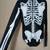 Skeleton one piece suit Halloween costume 2 thumbnail