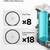 HOTO Mini Bike Tire Pump, 25s Fast Inflate Bicycle Pump with Guage, 15 8 thumbnail