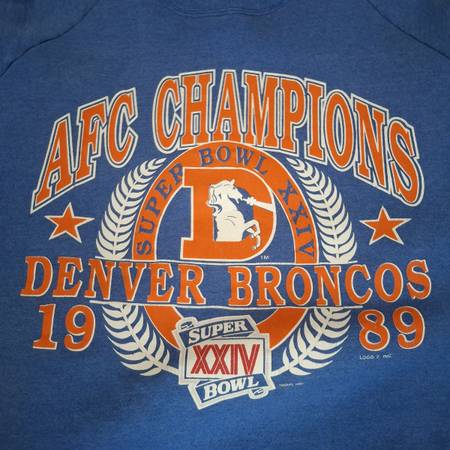 Vintage Broncos 1989 AFC CHAMPIONS - general for sale - by owner
