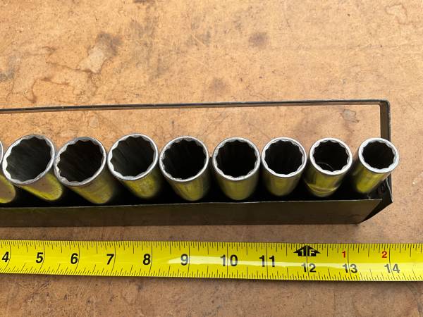 Juego de llaves de 12 puntas profundas de 1/2 pulgada, herramientas para mecánicos, fabricado en EE. UU. - $30 (HAVERTOWN, PA)63471098938241123