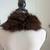 Vintage Fox Fur Stole Boa with 2 Tails Chocolate Brown Wrap 1980s Used 2 thumbnail