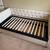 Tufted beige linen daybed with nailhead trim and trundle - New 5 thumbnail