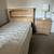 Vintag Solid  Wood Bookcase Headboard Rails, Mattress and Box Spring 18 thumbnail
