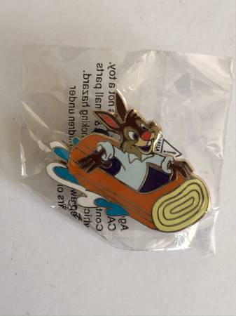Very rare splash mountain Disney pin feat Brer Rabbit in a log boat 1