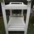 White Plastic trolley Plant Stand Garden Tray Table on Wheels 7 thumbnail