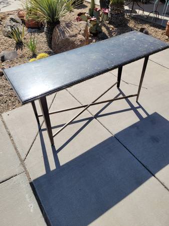 Black Marble table console sofa mid century modern 1