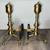 Stunning Pair of Rostand Antique Heavyweight Brass Fireplace Andirons 1 thumbnail