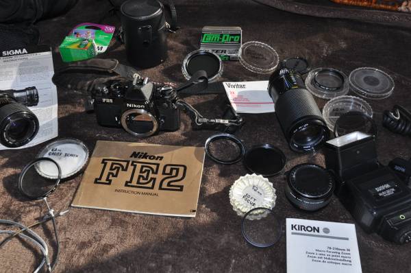 NIKON FE2 along with large amount of accessories 1