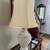 Vintage pierced Blanc de Chine Lamp - lights on top and bottom 7 thumbnail