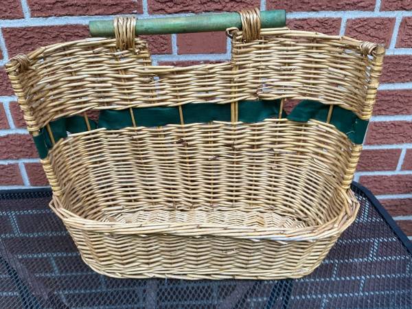Large Rectangular RATTAN WICKER PLANTER- Sit/Stand Indoors or Out-Excellent Cond 1