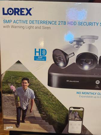 Lorex 4 camera wired security system, 2 TB Recorder 1