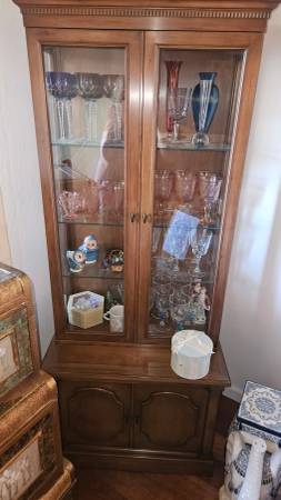 Slender curio collectables china cabinet 1
